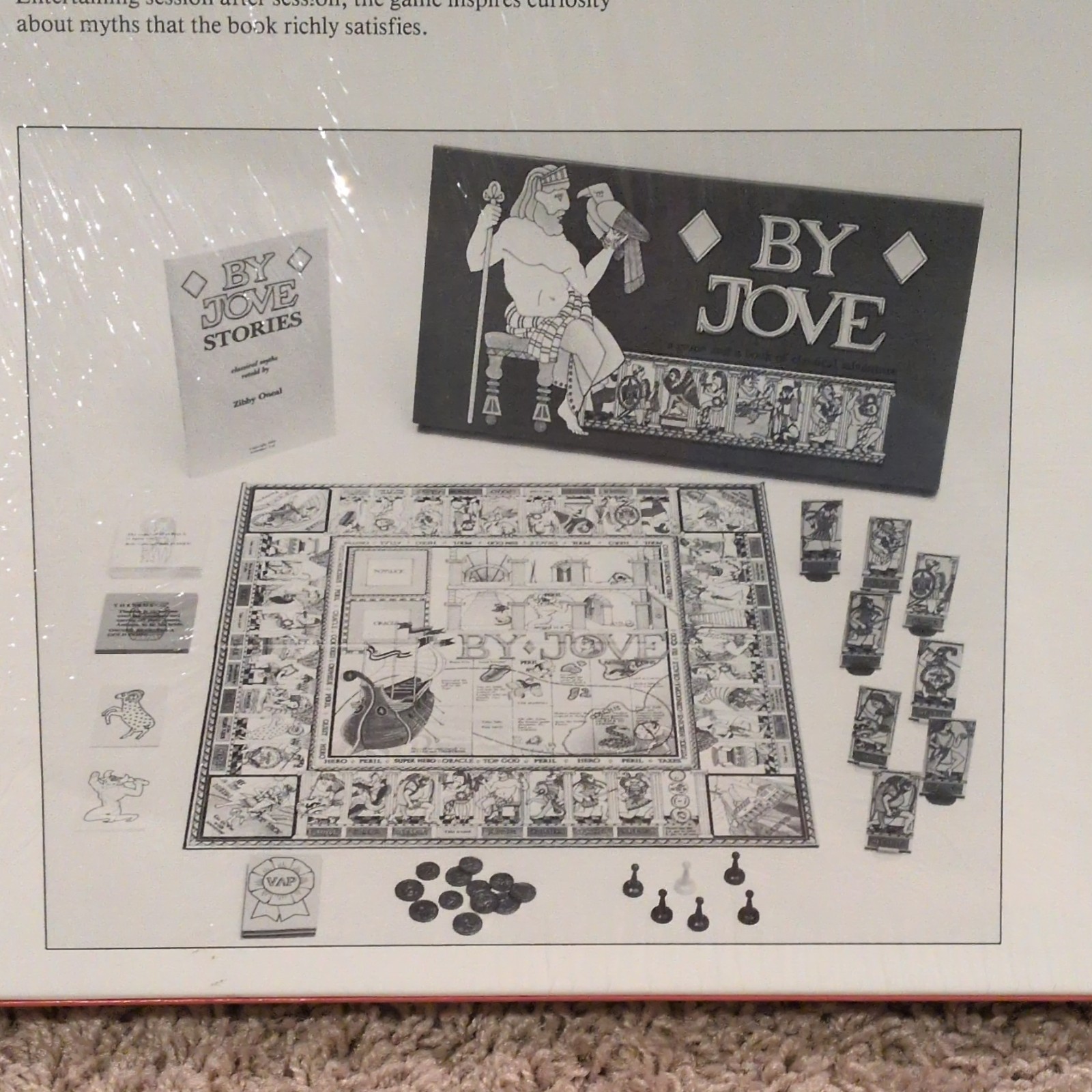 By Jove Board Game w/ Book Mythology Vintage 1983 Brand New Sealed