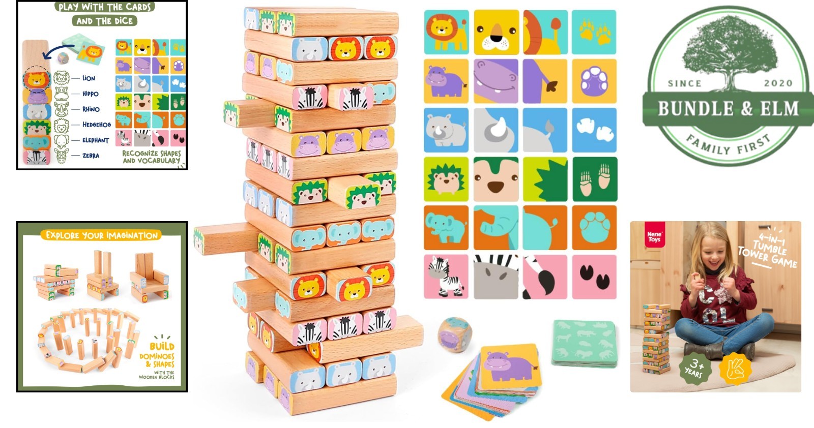 Kids Safari Stacking Game, Develops Problem Solving and Coordination Skills