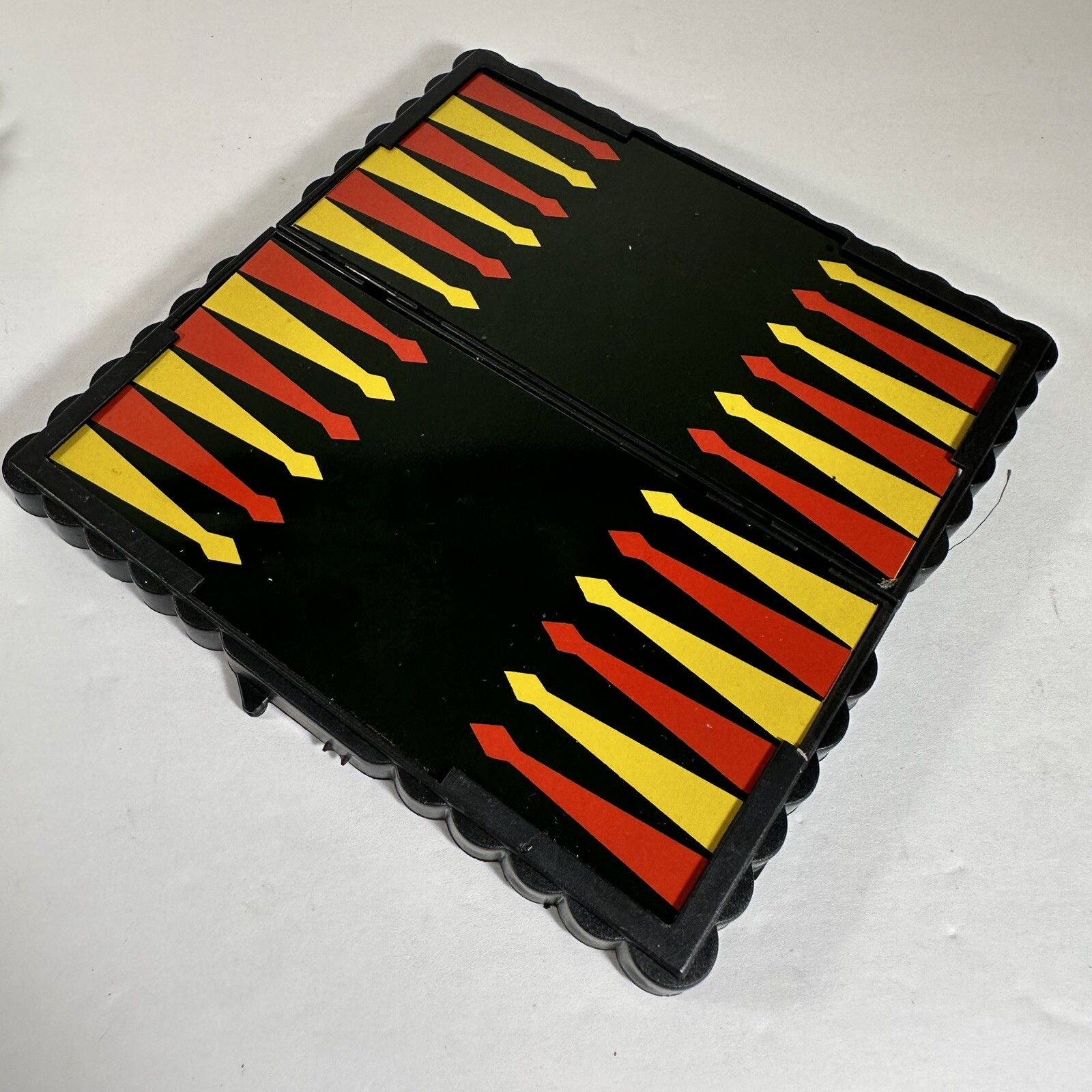 Miniature Magnetic Backgammon Travel Case Set Pocket Size Complete Set