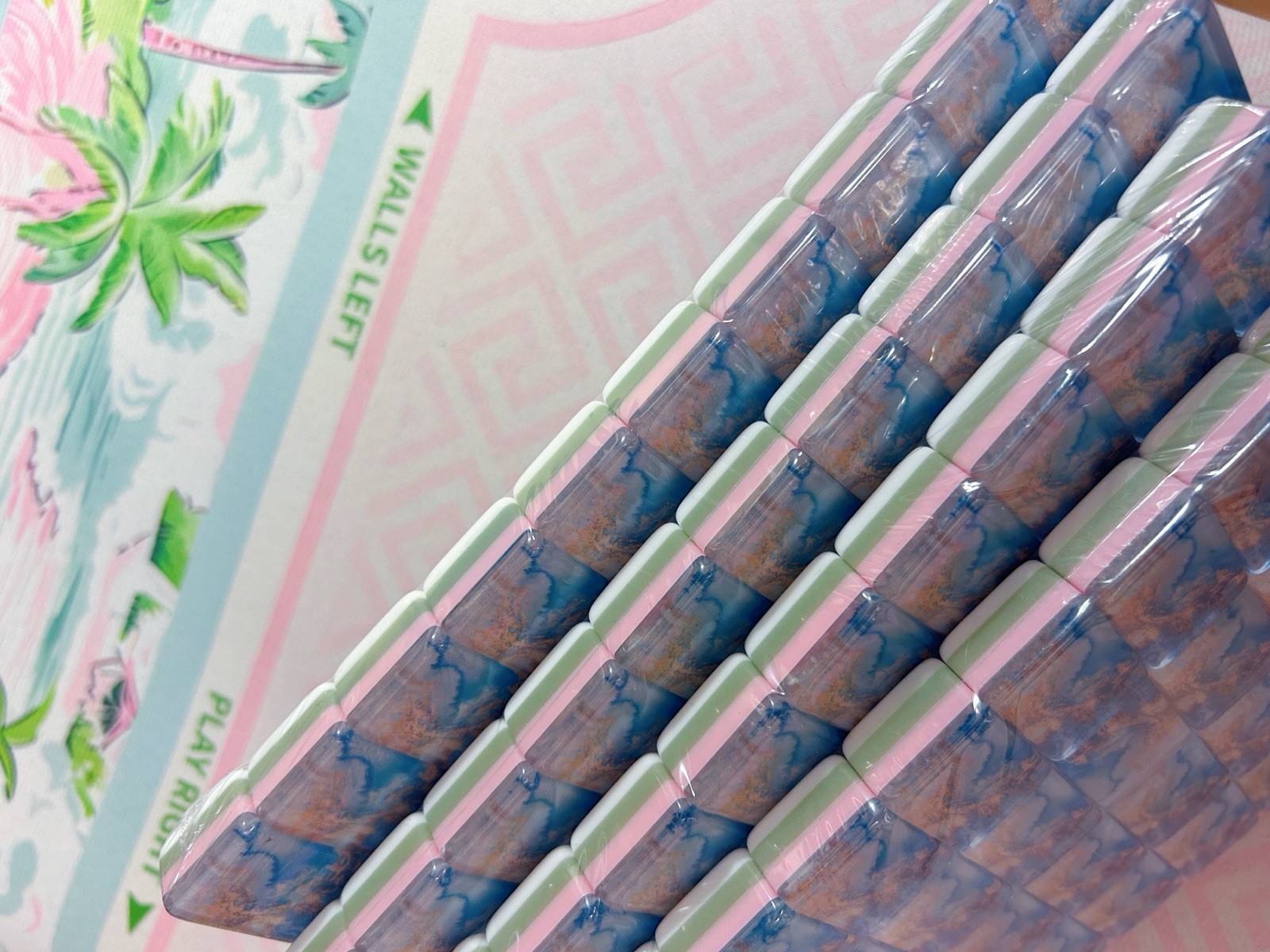 2026 Blue Ocean American Mahjong Game Set, 160 Paris Mah Jong Tiles