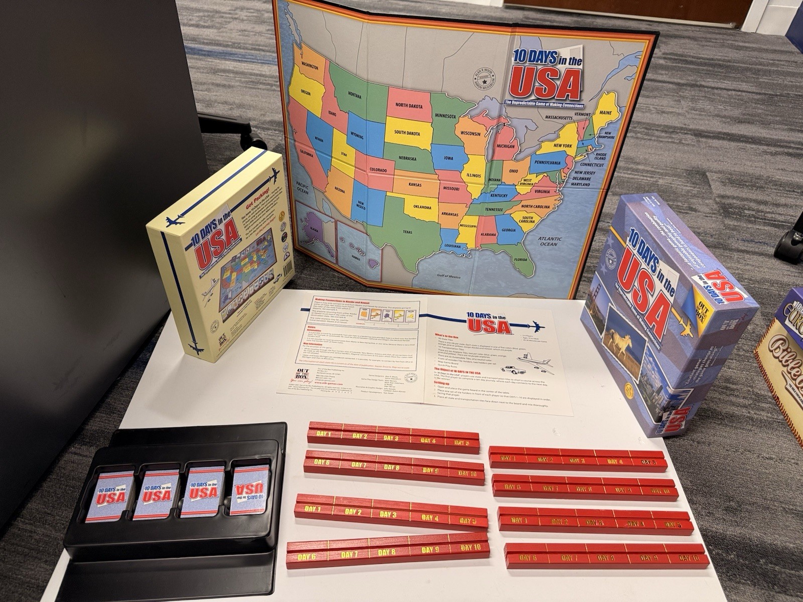 10 Days In The USA Board Game Out Of The Box Publishing 2003 Complete