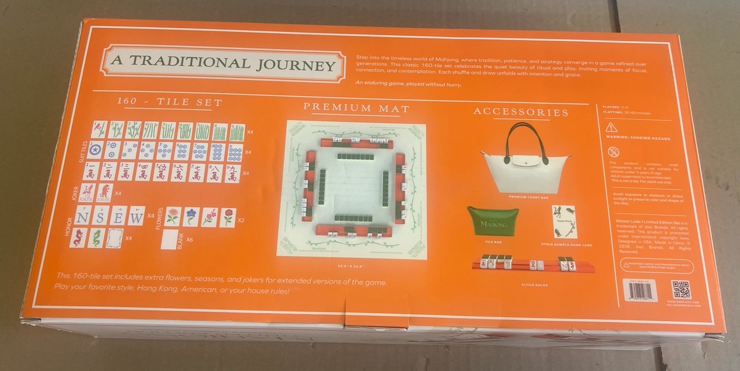 BRAND NEW Maison Lude Mahjong Limited Edition 160 Tile Game Set With Mat & Bag