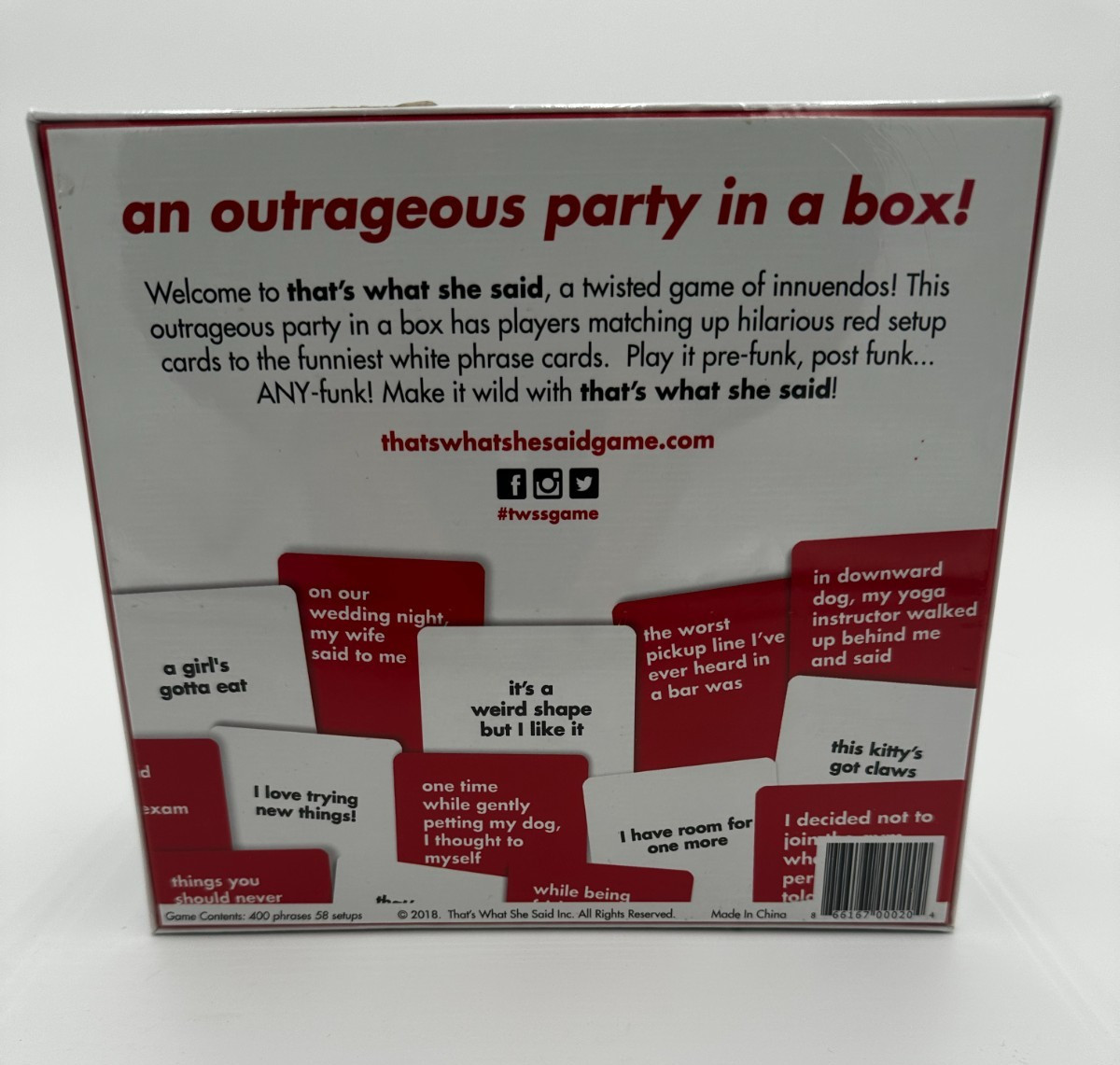 NEW Sealed That’s What She Said Adult Party Game Twisted Innuendos 17+