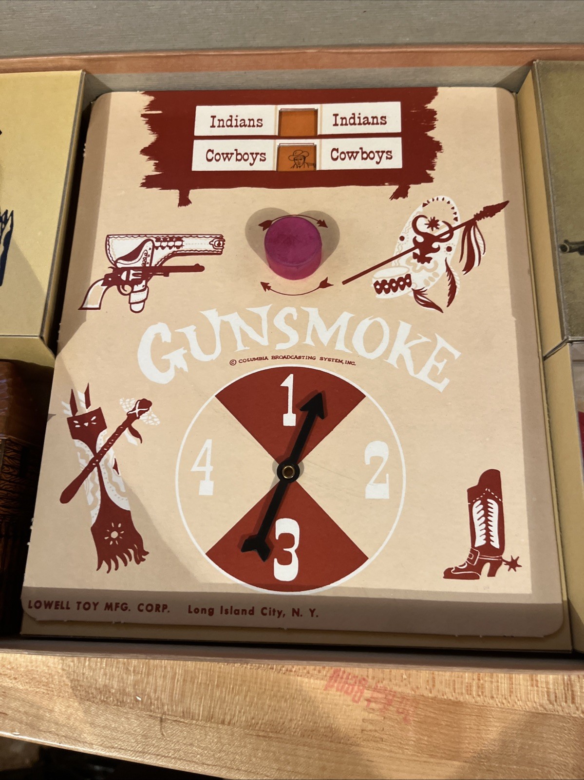 NOS NEVER PLAYED 1958 LOWELL Gunsmoke Boardgame James Arness Marshal Matt Dillon
