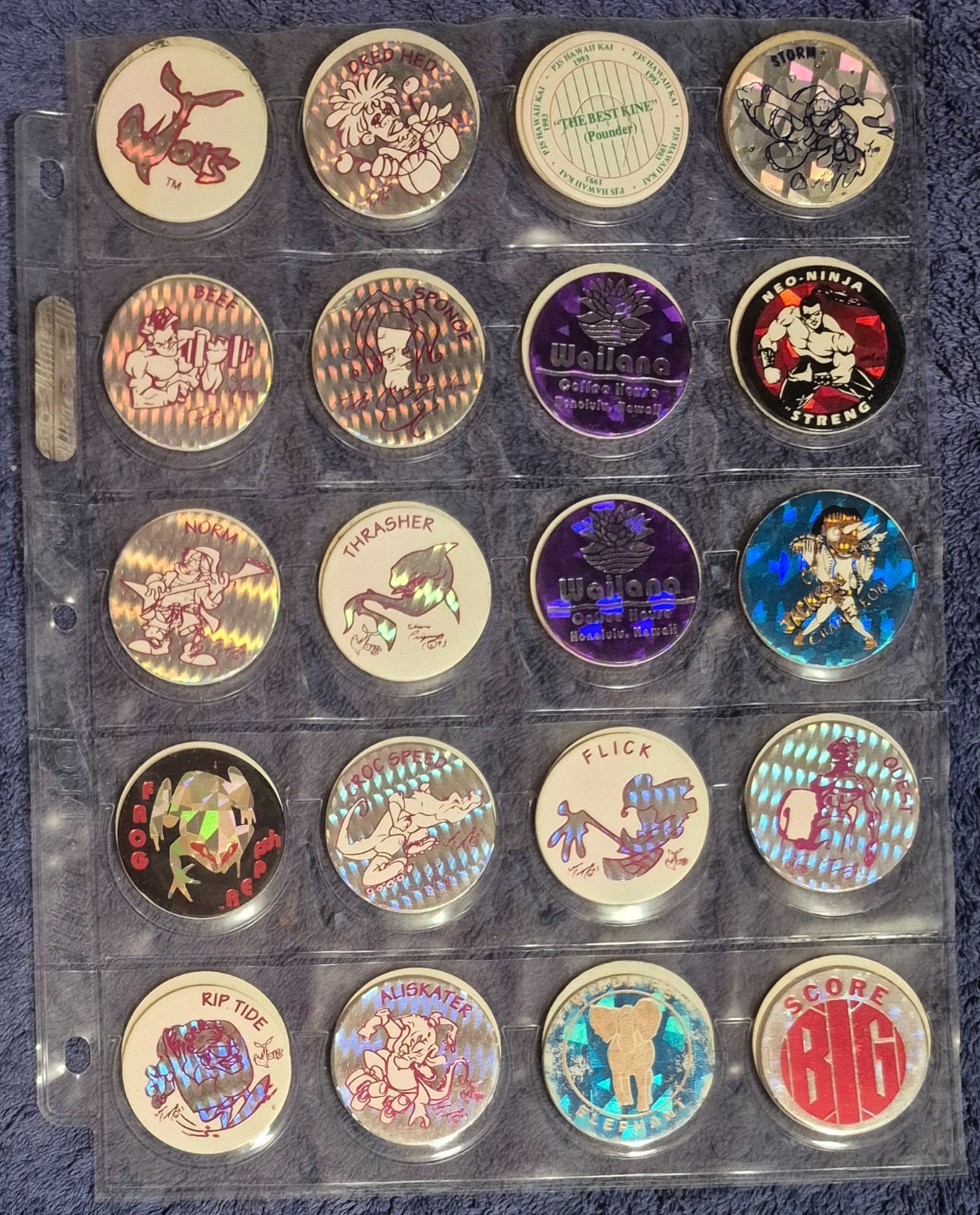 POGS LOT 229 TOTAL IN POCKET PAGES + TRAPPER KEEPER BINDER JOTS SNAPS CAPS
