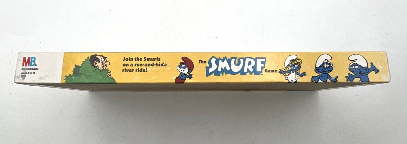 1988 THE SMURF GAME BY MB MILTON BRADLEY BOARD GAME RUN & HIDE RIVER SIDE SEALED