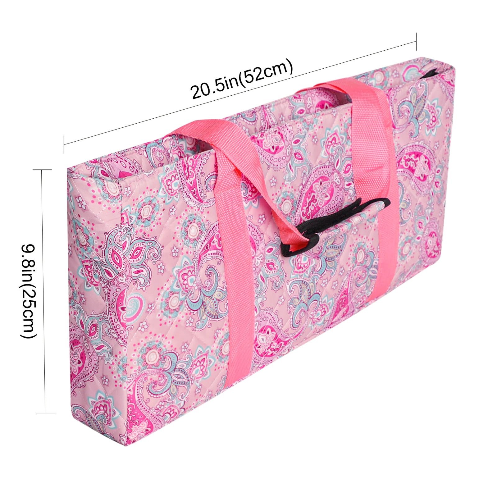 Empty Mahjong Bag, Pink Printed American Mahjong Bag with Two Wrappers (Case …