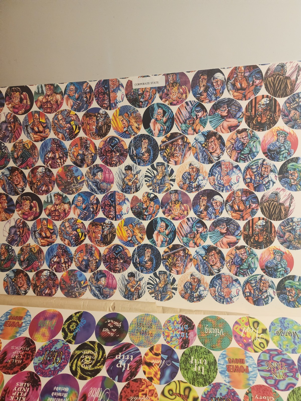 10 Sheets UnPunched Pogs Milk Caps Game Cap club, presidents + bonus boards