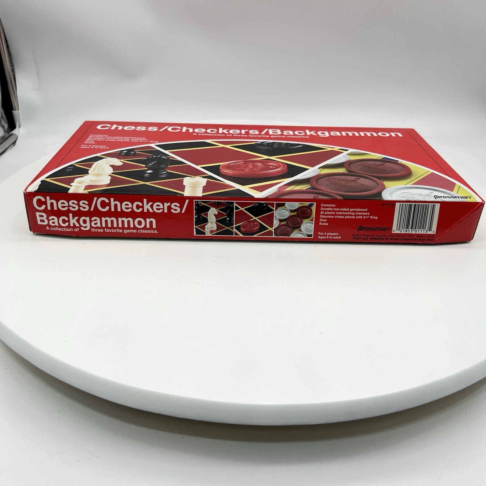 Chess / Checkers / Backgammon – 3 Games in One with Full Size Staunton