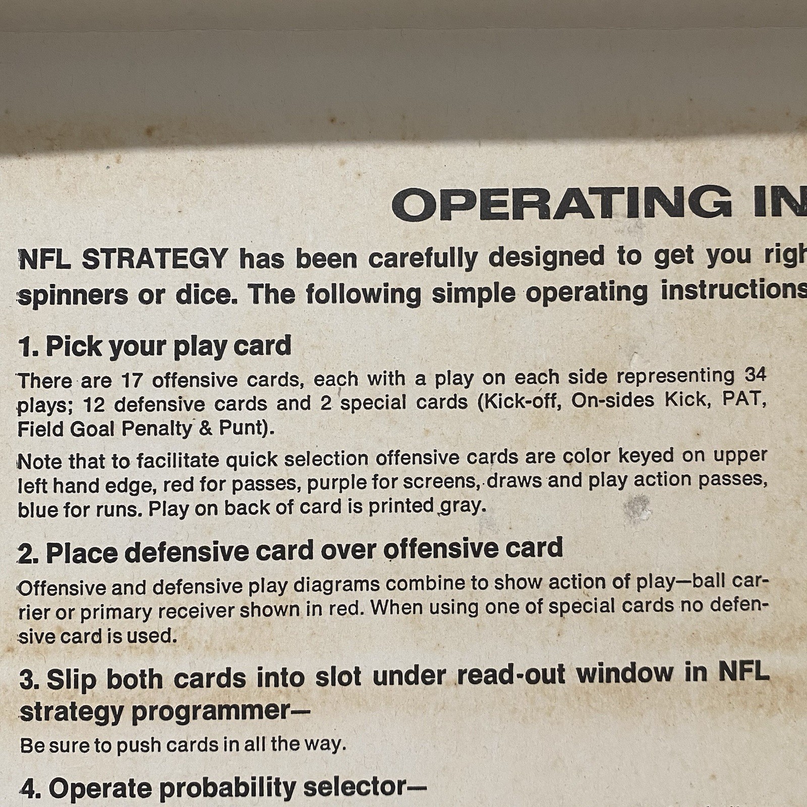 1970 Vintage NFL National Football League Strategy Game by Tudor COMPLETE Read