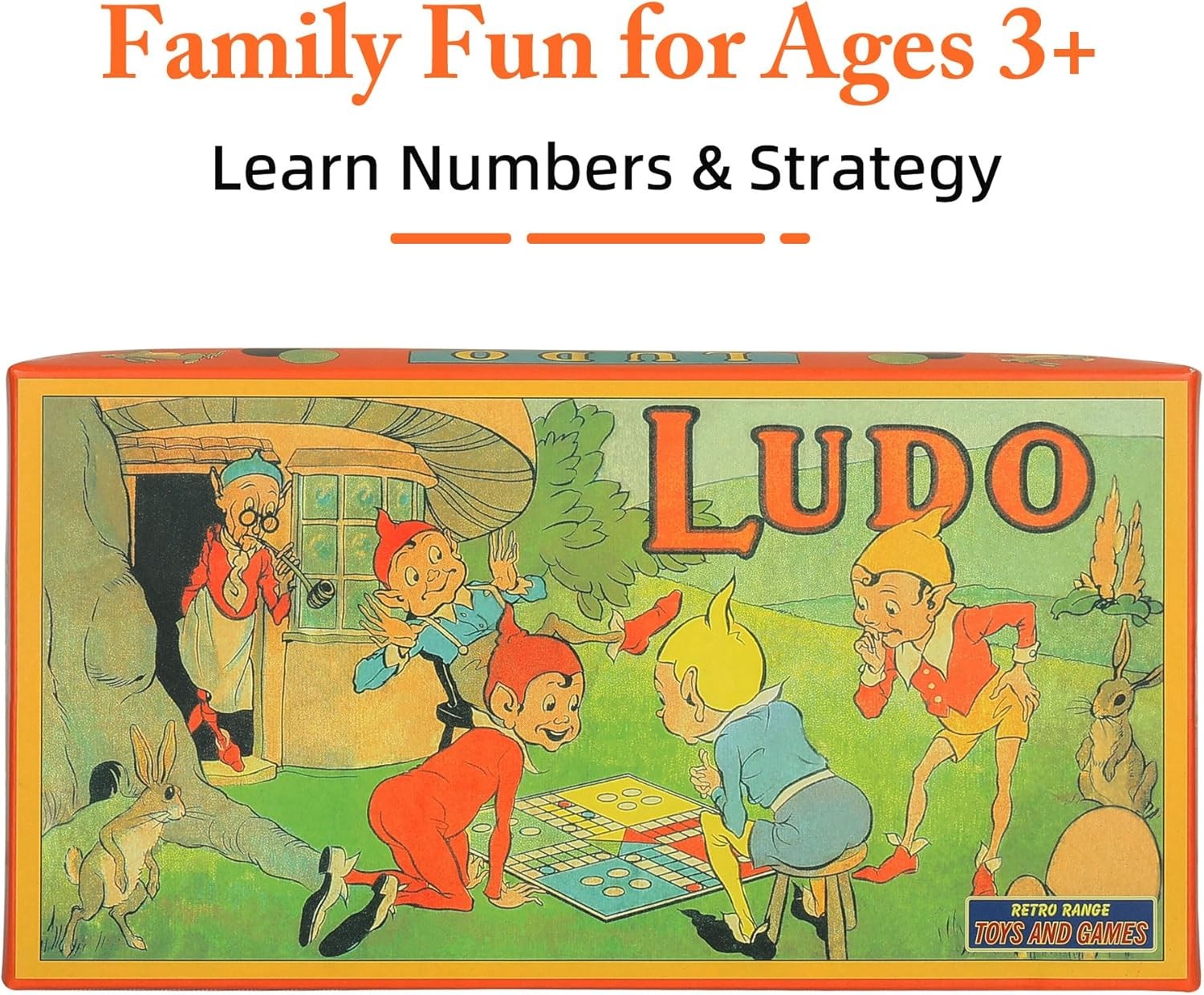 Foldable Ludo Board Game Set | Portable Travel-Friendly Family Board Game | Incl