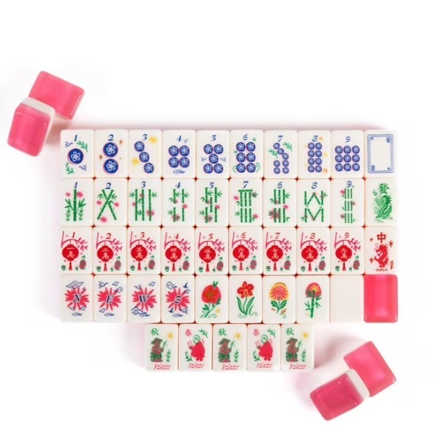 Maison Lude Cirquejong Mahjong Tiles 160 Tiles with Carrying Case Blooming!