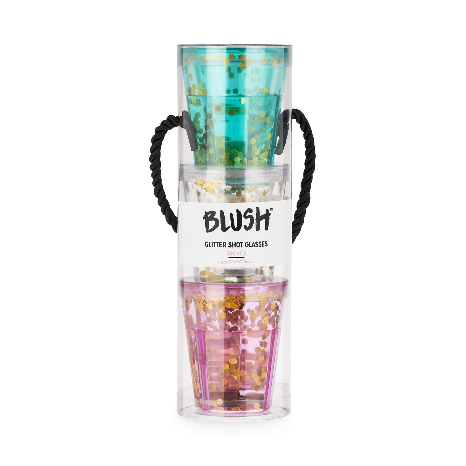 Blush Mermaid Glitter Fun Shot Glasses Set, Shooter Cups for Hosting Birthday…