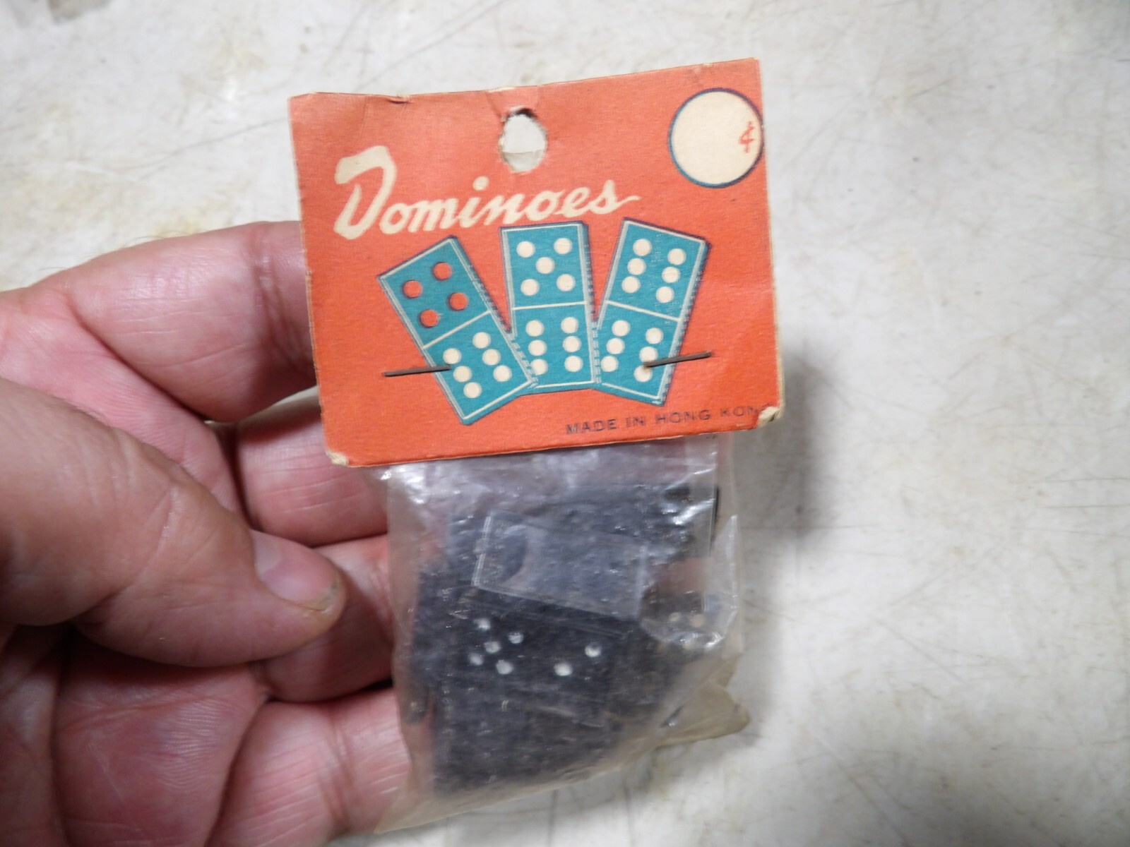 Vintage 1950s60s Dime Store Novelty Miniature Mini Dominoes Game Set NOS