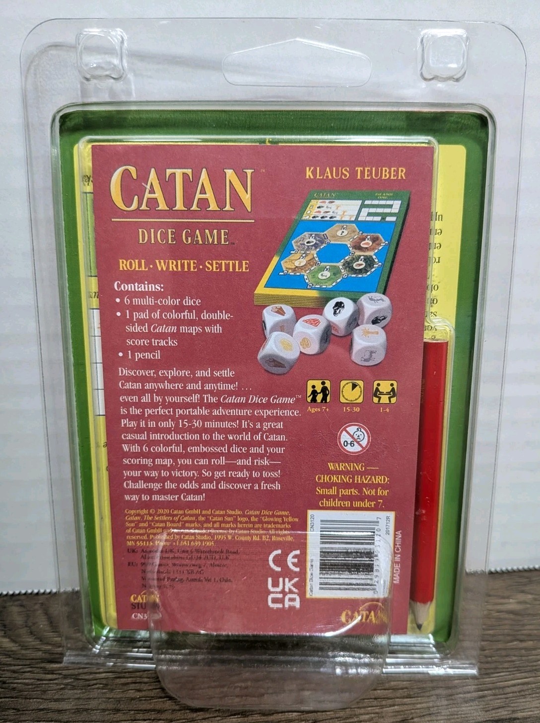 CATAN Dice Game Settlers of Catan Klaus Teuber 1-4 Players 2020 NEW