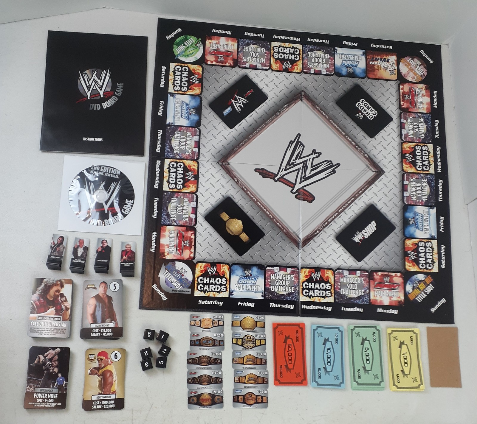 WWE DVD Board Game Wrestling 2nd Edition SBG Raw Smackdown 2006 COMPLETE 426