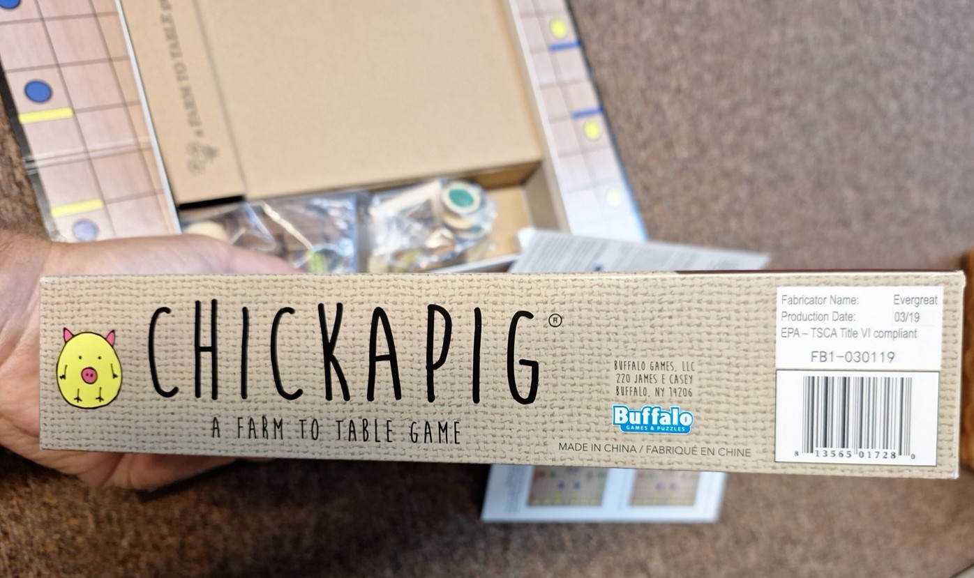 Chickapig First Edition A Farm To Table Board Game With Wood Pieces – Complete