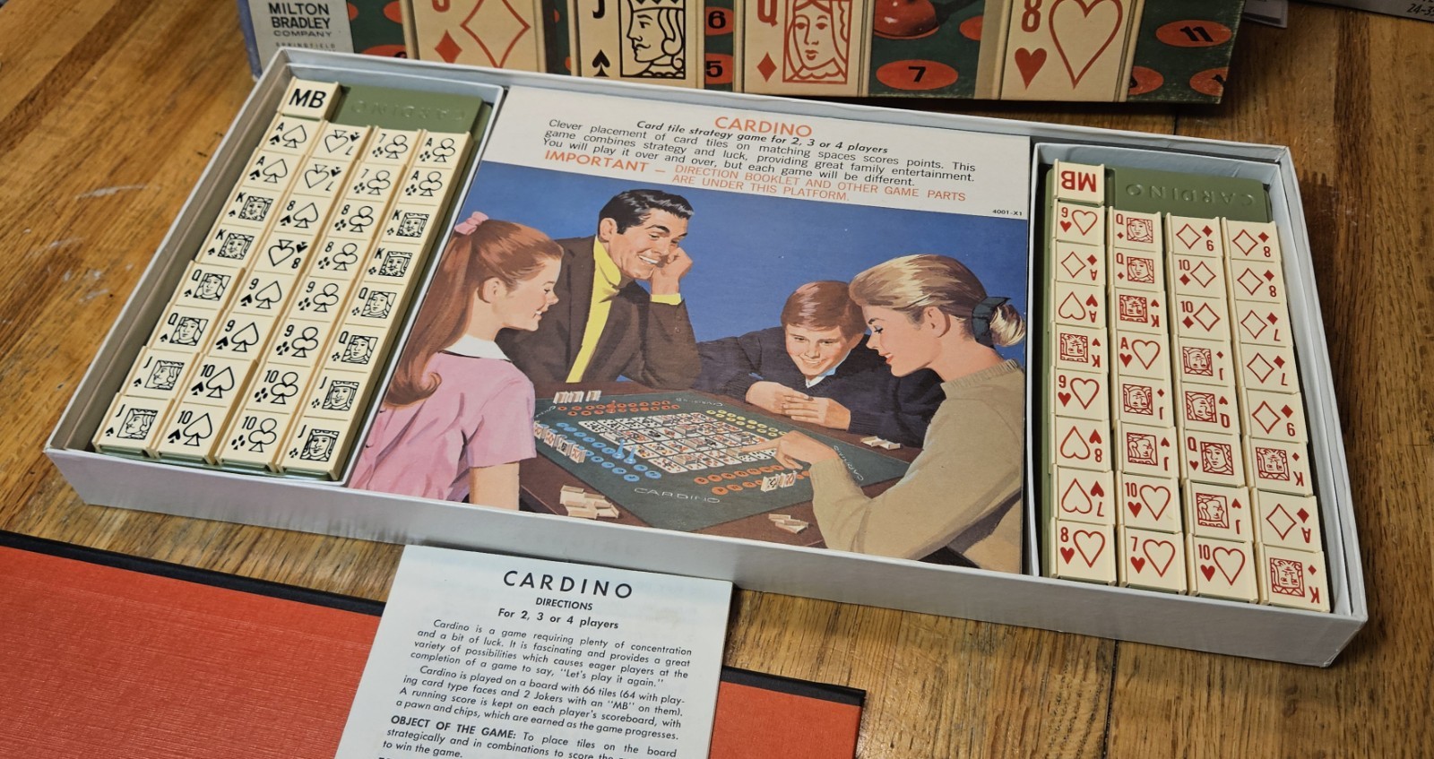 Milton Bradley Cardino Strategy Board Game Vintage 2+ Players Ages 10+ MPN 4001
