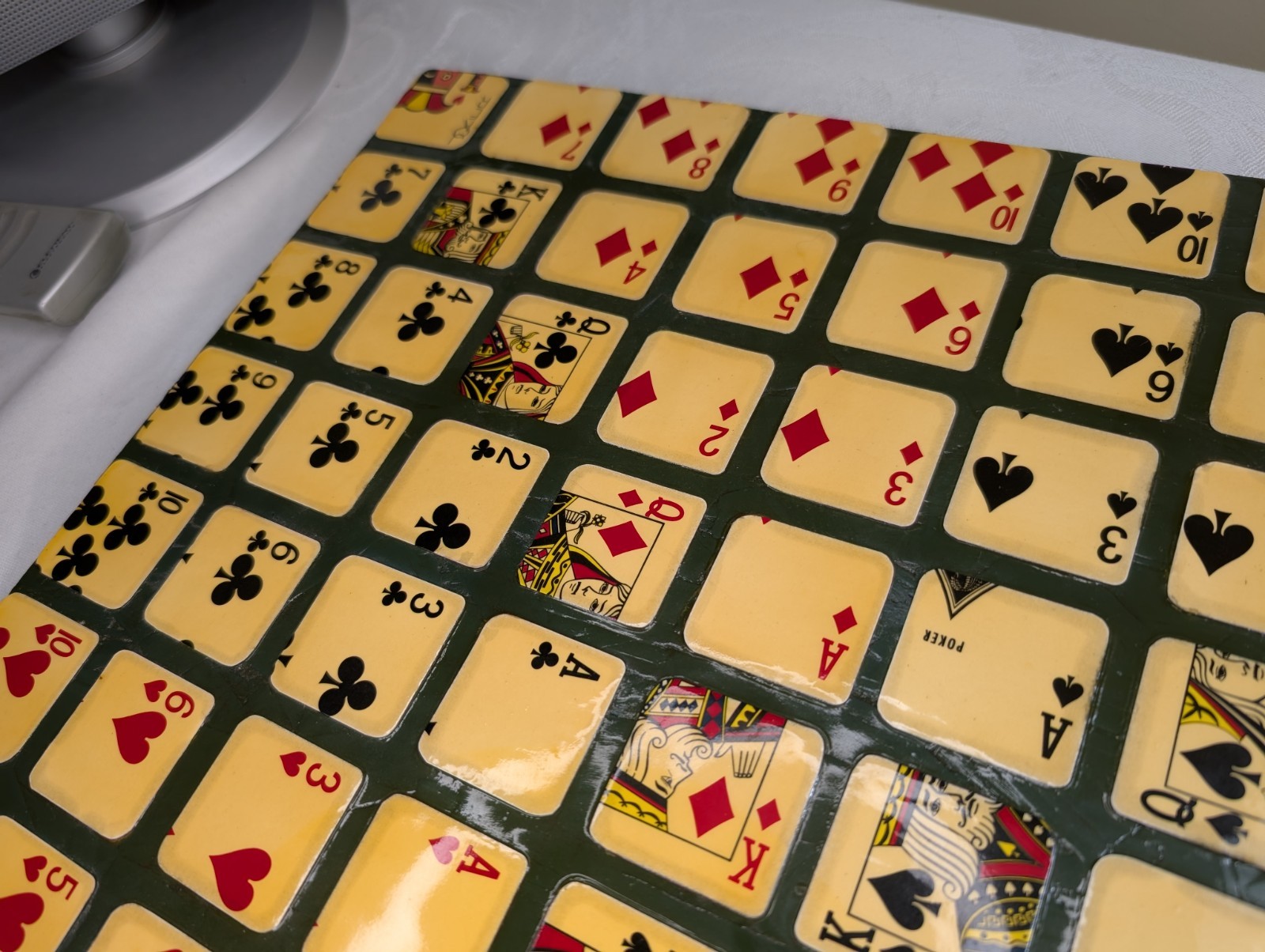 Vintage One-Eyed Jack Sequence Game Board – Handmade 18″ Square, Wood & Epoxy