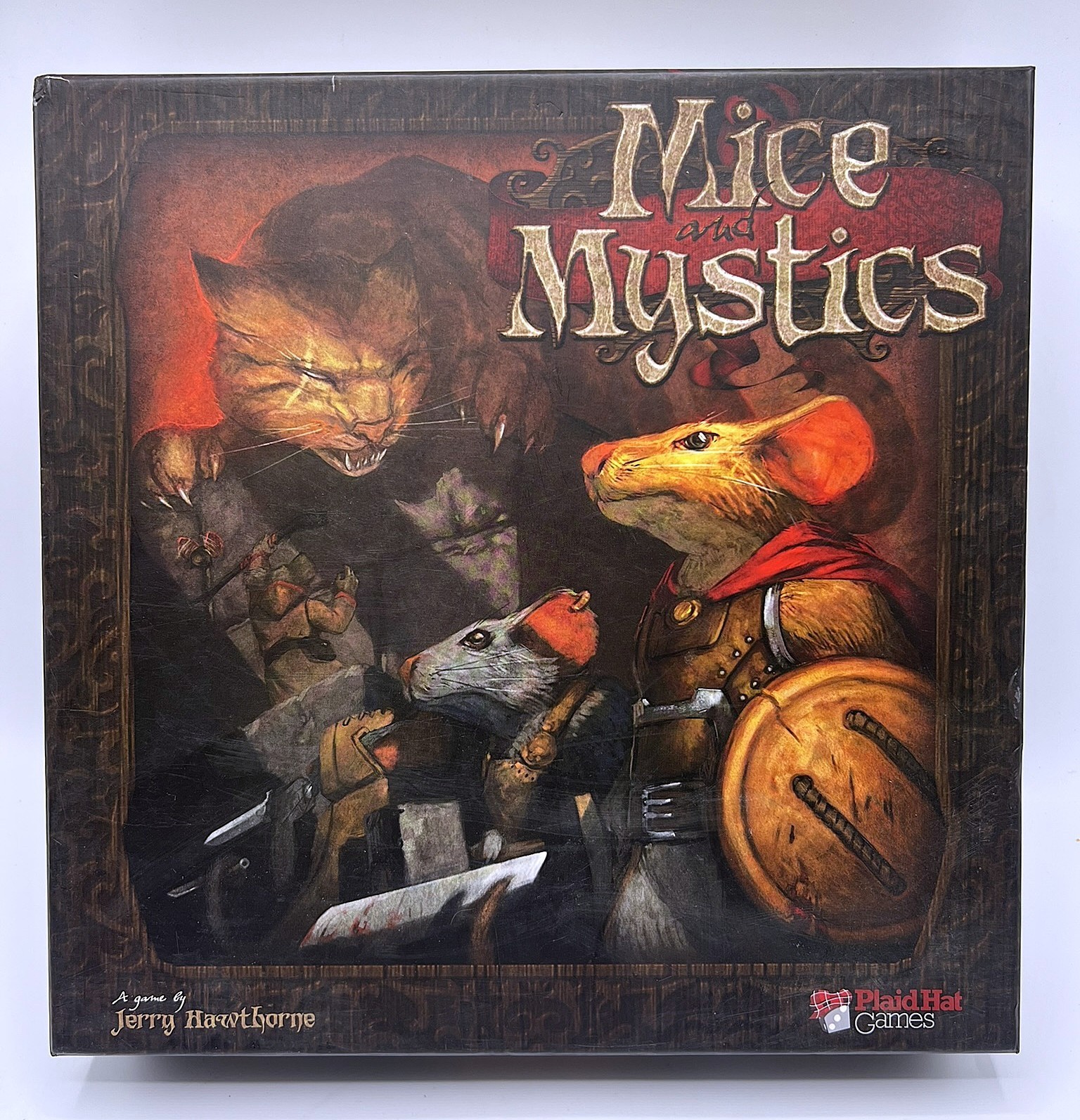 UNPUNCHED UNPLAYED MICE & MYSTICS FANTASY BOARD GAME PLAID HAT JERRY HAWTHORNE