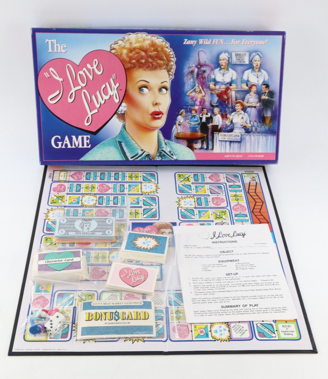 Vtg 1990 I Love Lucy Board Game Talicor 100% Complete