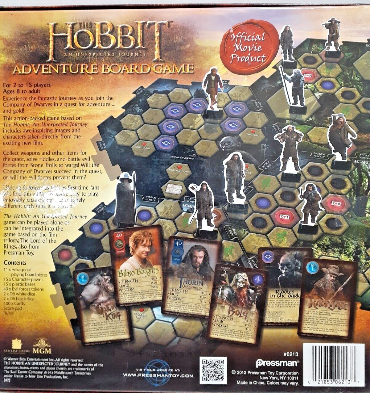 THE HOBBIT An Unexpected Journey Adventure Board Game~ Official Movie Product