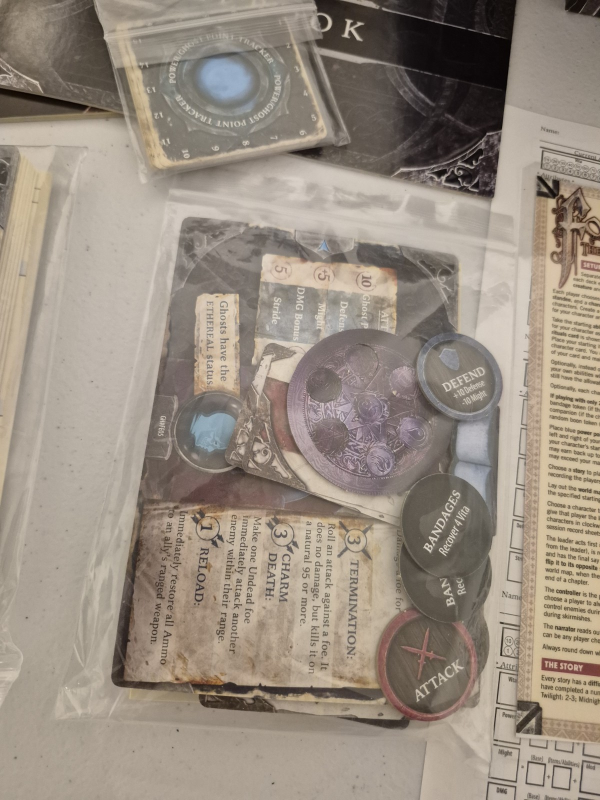 (X2) Folklore the Affliction 2nd Edition & Dark Tales Expansion Board Game RPG