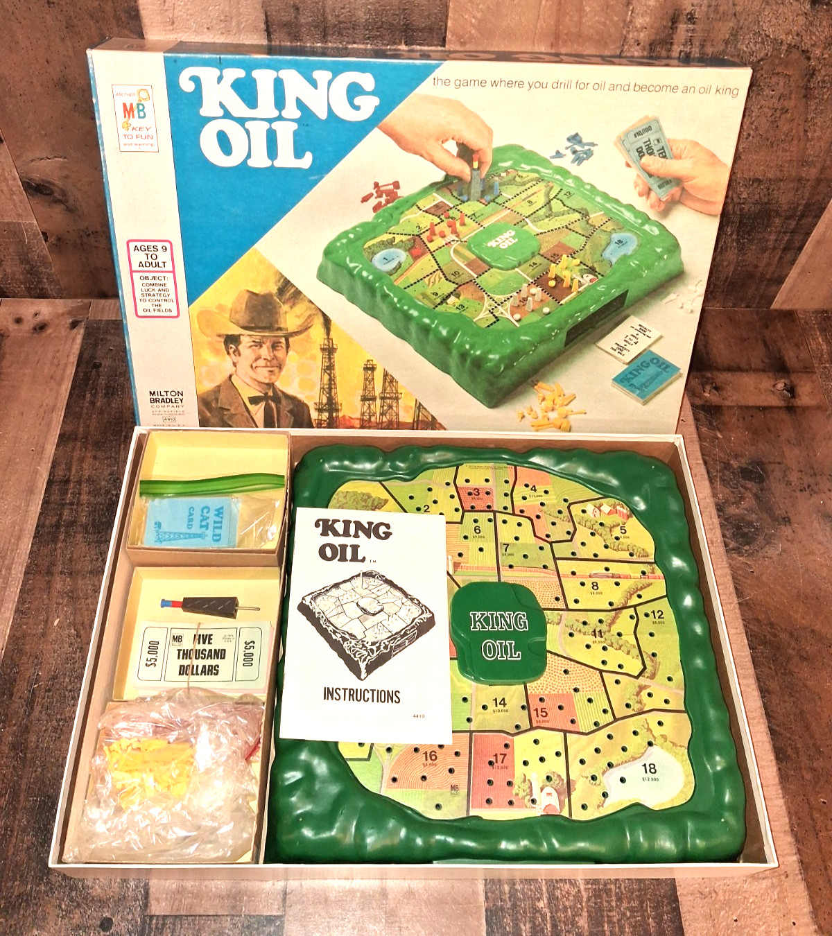 Vintage Milton Bradley King Oil 1974 Complete No. 4410 Nice Please Read
