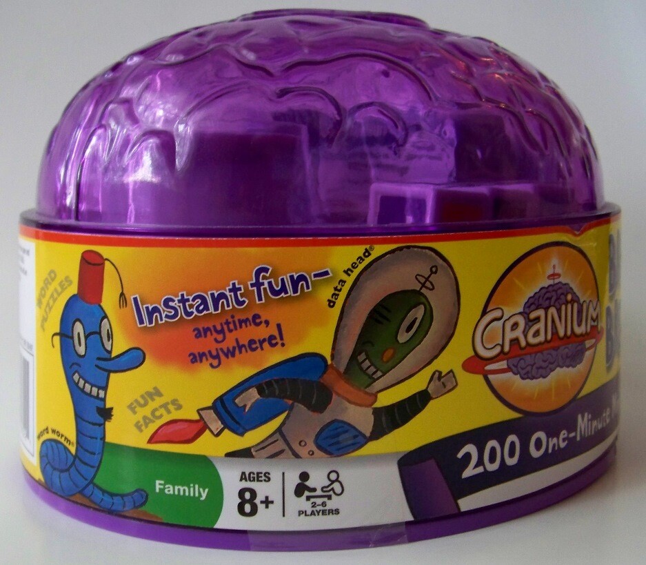 Cranium Brain Breaks – 200 One Minute Mini Games – cards dice – CONTAINS WHEAT