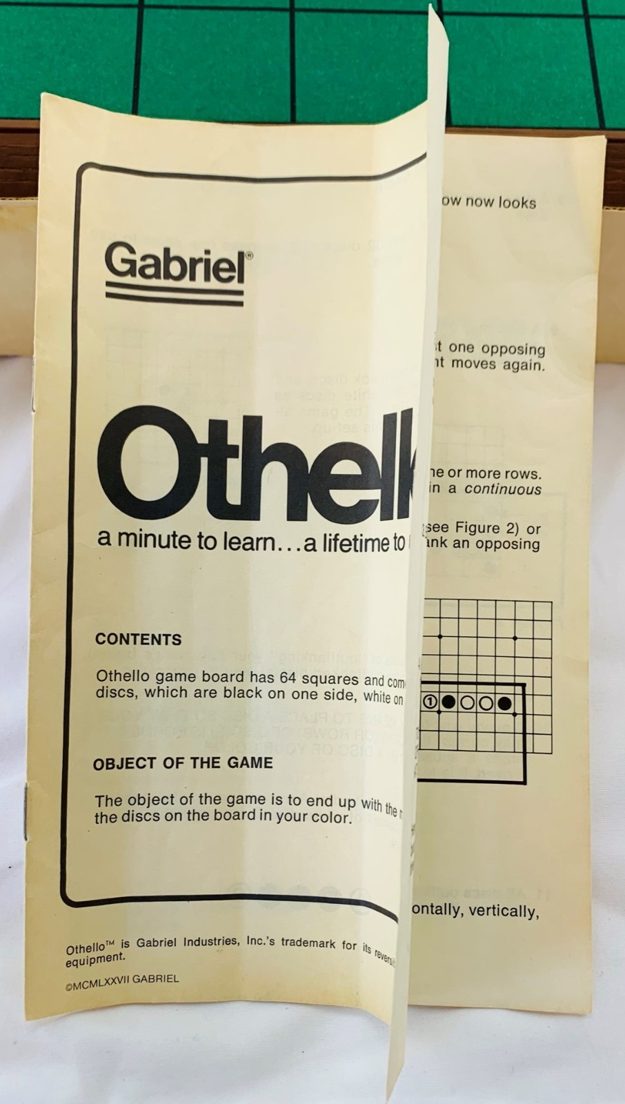 1977 Tournament Othello Game by Gabriel Complete in Great Condition FREE SHIP