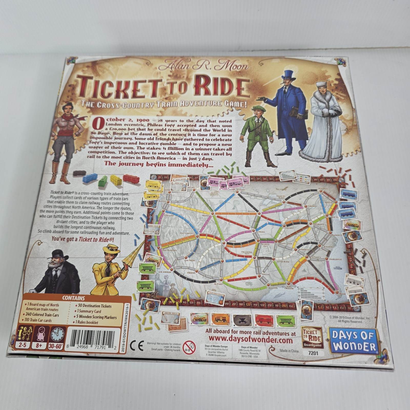 Days of Wonder Ticket To Ride by Alan R. Moon Train Adventure Board Game Family