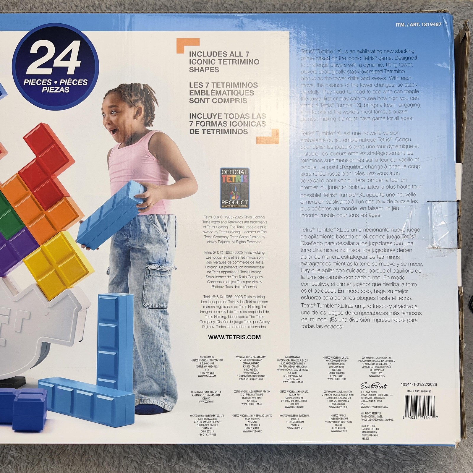 Tetris Tumble XL Giant Stacking Game EastPoint Sports Outdoor Lawn Yard Game 6FT