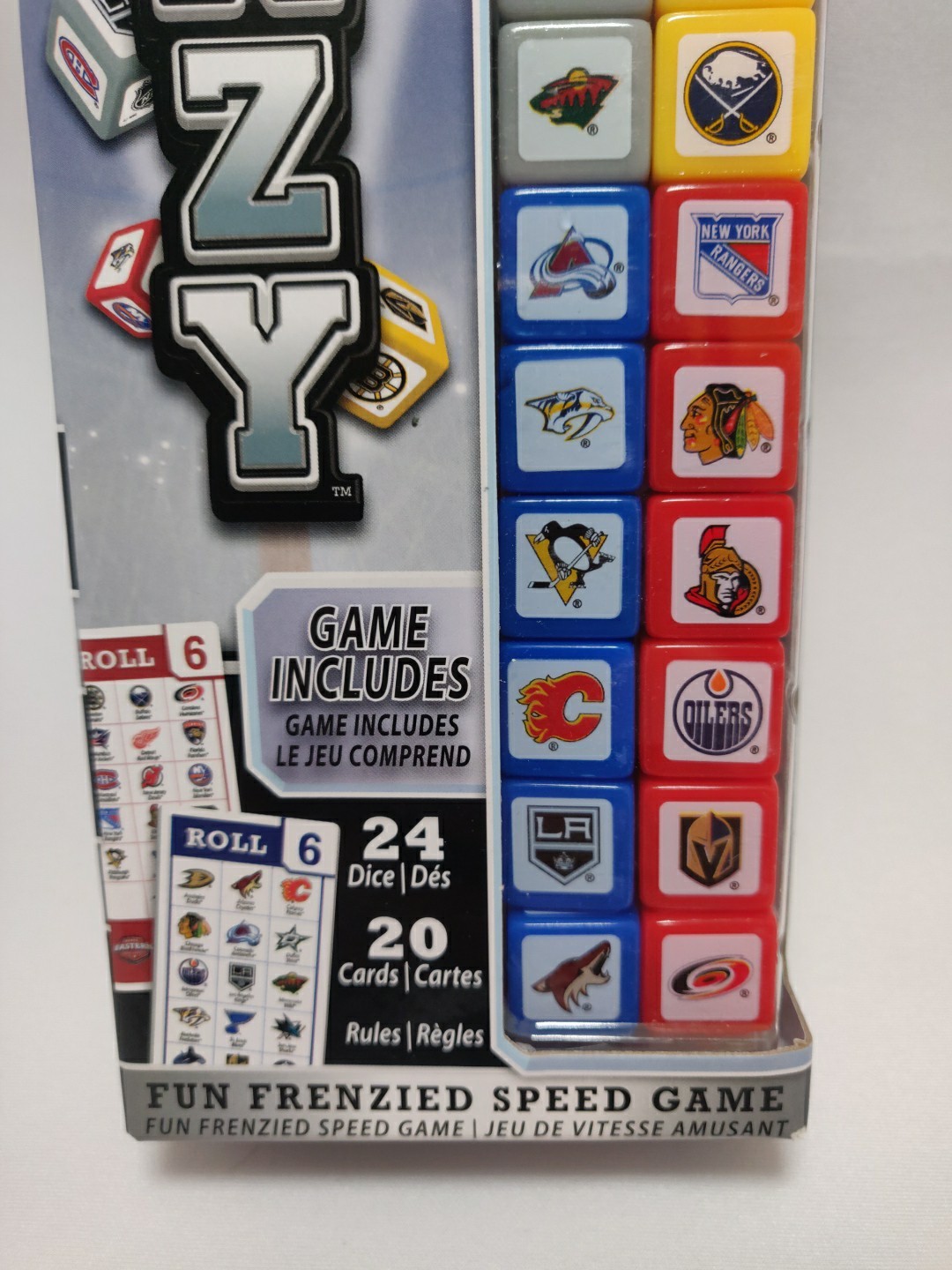 MasterPieces – NHL Fanzy Speed Dice Game for Families Hockey Teams- Open Box