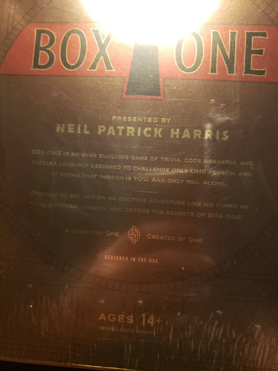 Box One Neil Patrick Harris Game For One Single Player Game Complete (New)