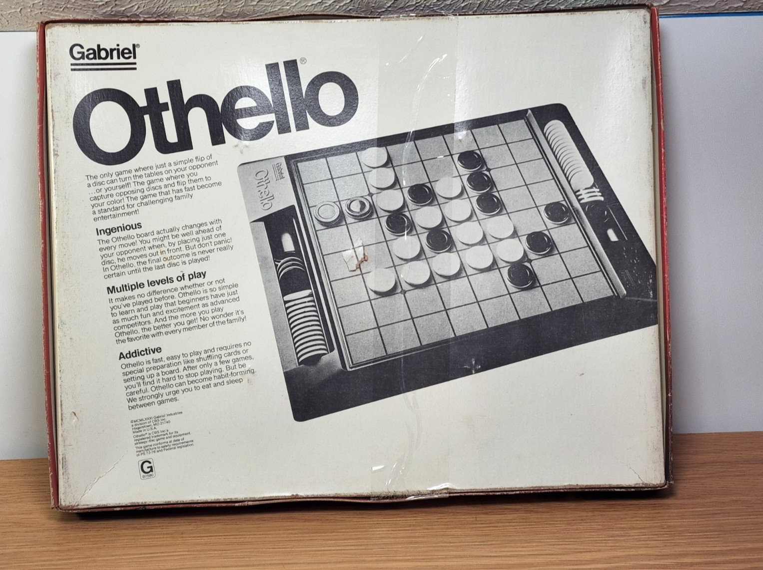 1981 Othello Game by Gabriel Complete in Excellent Used Condition