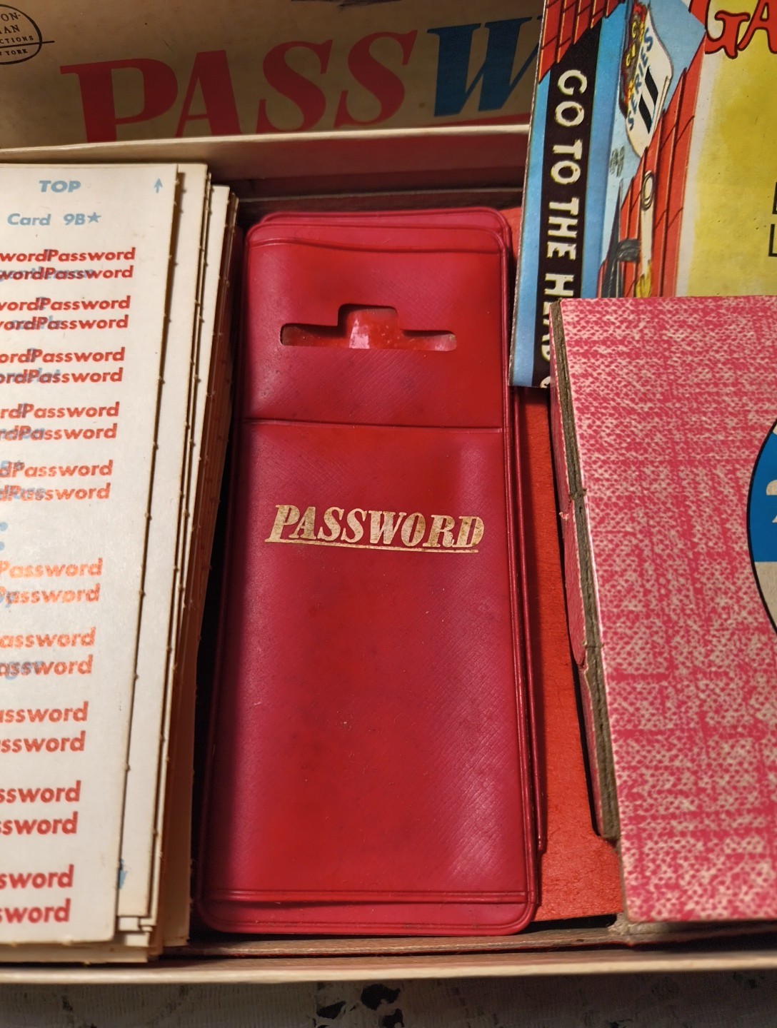 Password Board Game Milton Bradley #4260 Vintage TV Show Game 1962