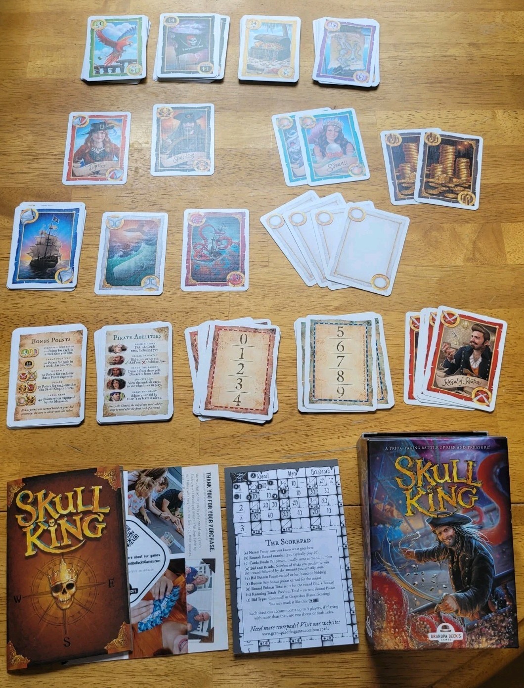 Grandpa Beck’s Games Skull King & Reign Of Dragoness Cards Complete In Box Set