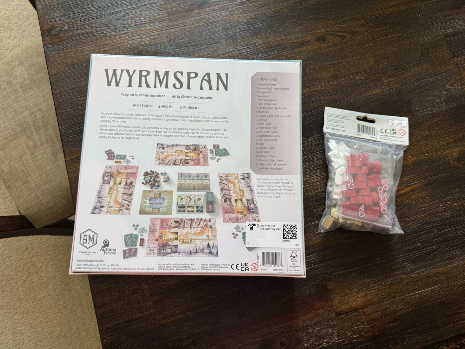 Wyrmspan Board Game by Stonemaier New Sealed With May And Upgrade Pack
