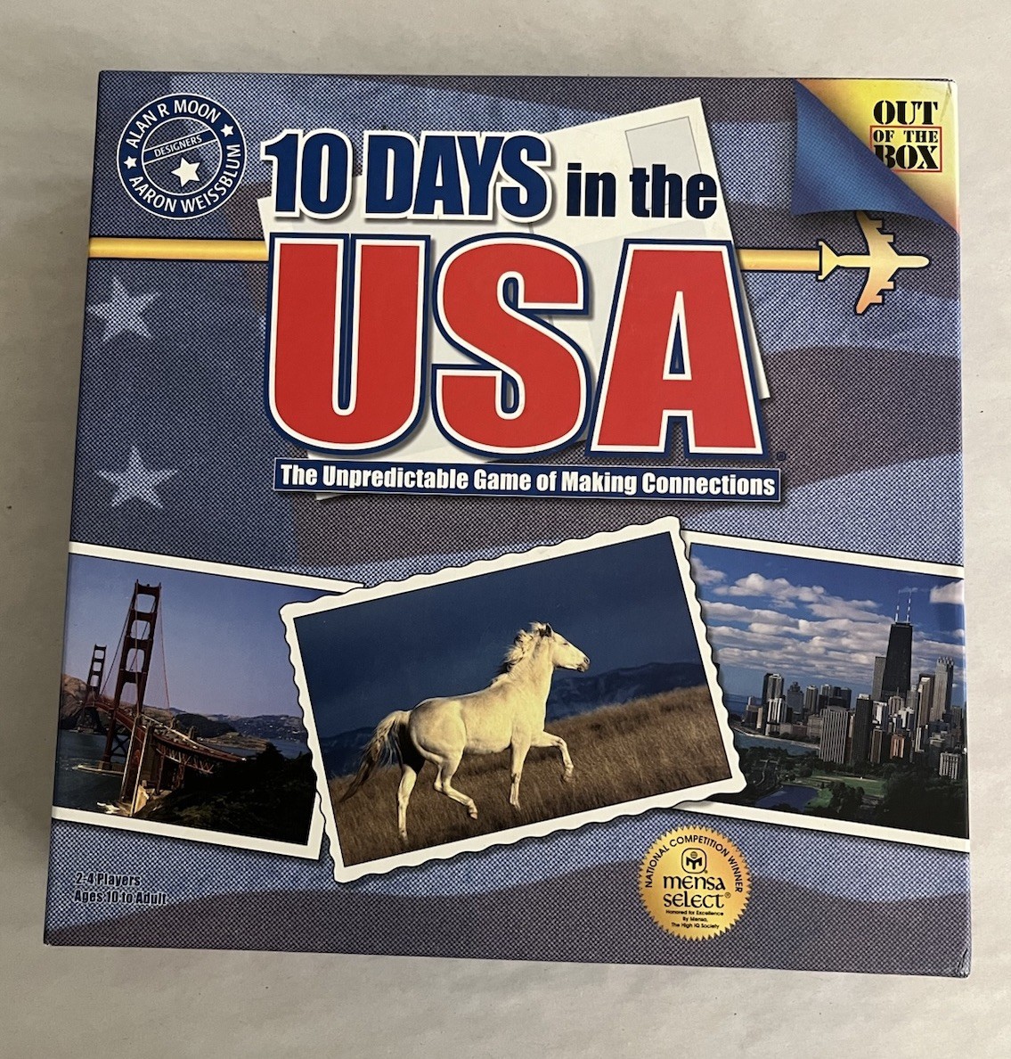 10 Days In The USA Board Game, Complete “Out Of The Box” Publishing 2004 -VG/FS