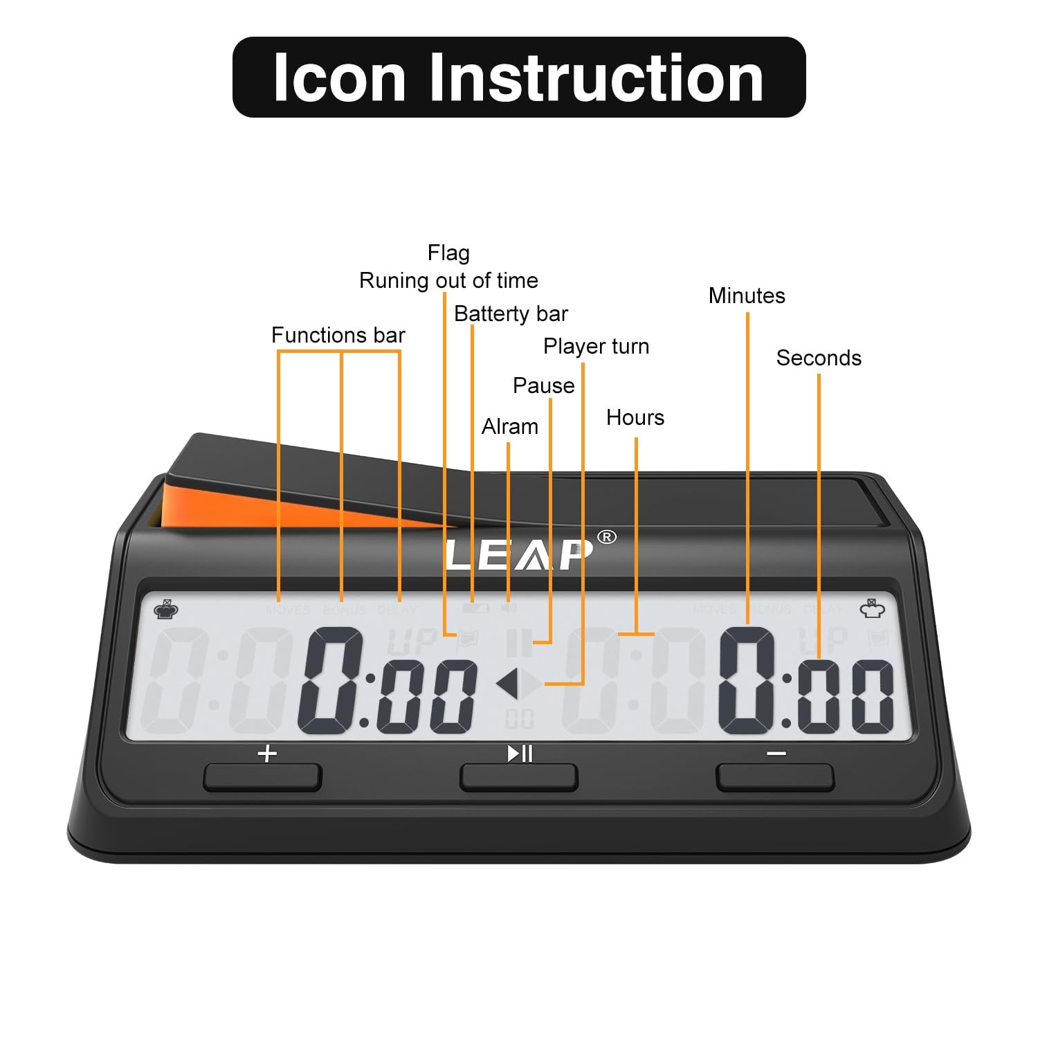 Chess Clock Digital Chess Timer Advanced for Board Game and Chess Timer with …