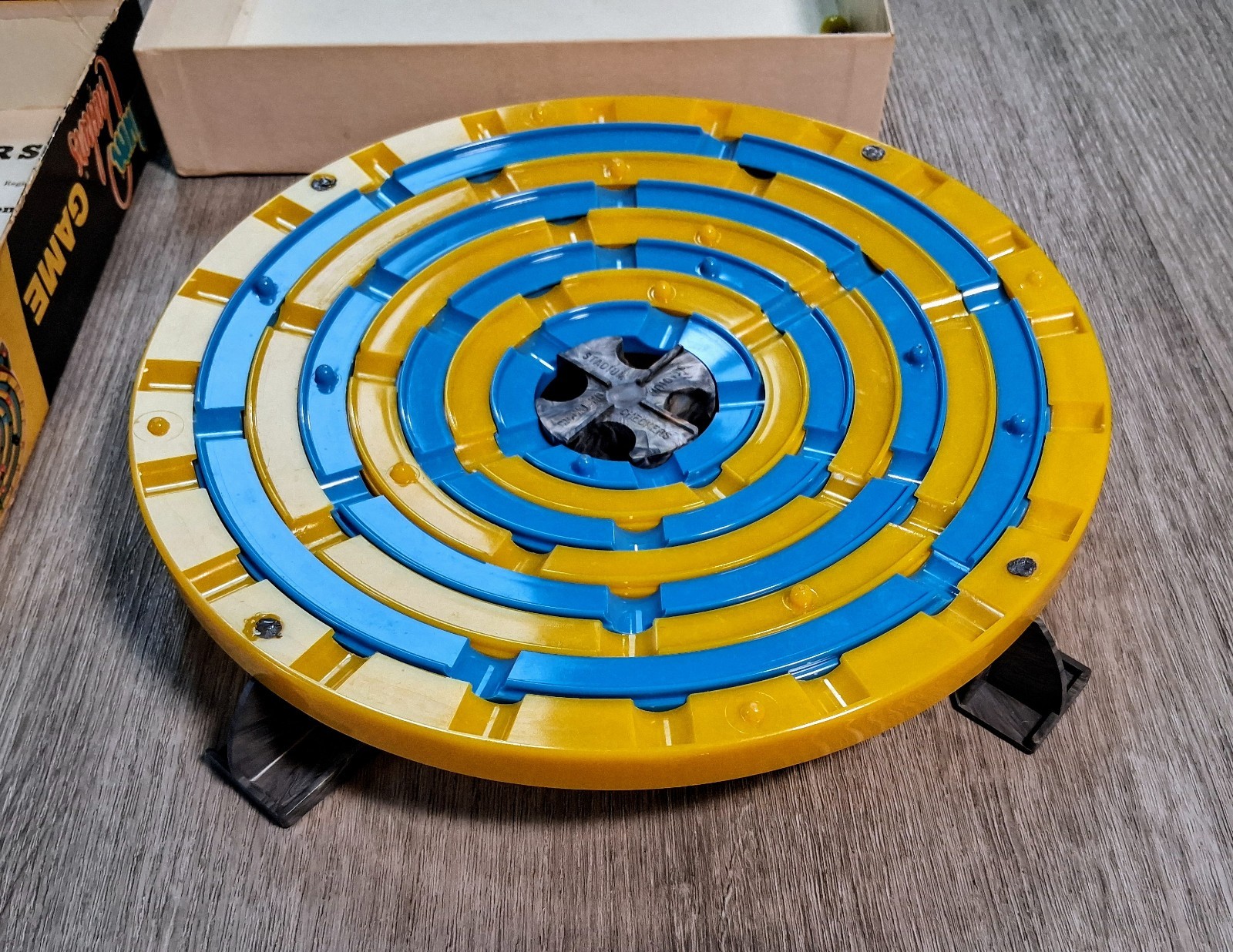 Stadium Checkers (1952) Marble Board Game W. H Schaper Mfg Co. Made In USA!!