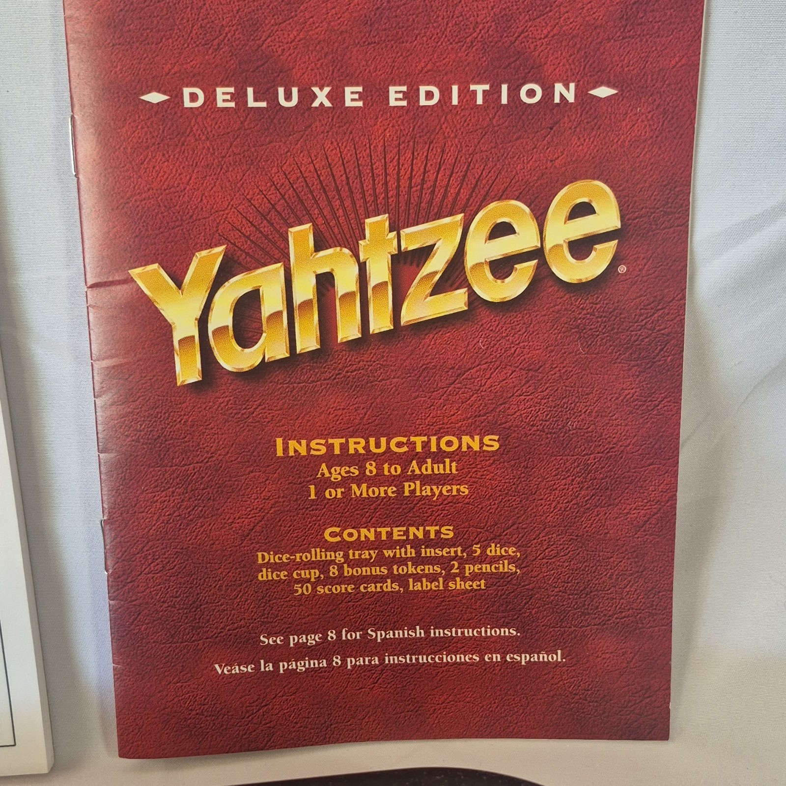 Milton Bradley Yahtzee Deluxe Edition Classic Dice Game, 8+ (1997) 4734-PAD