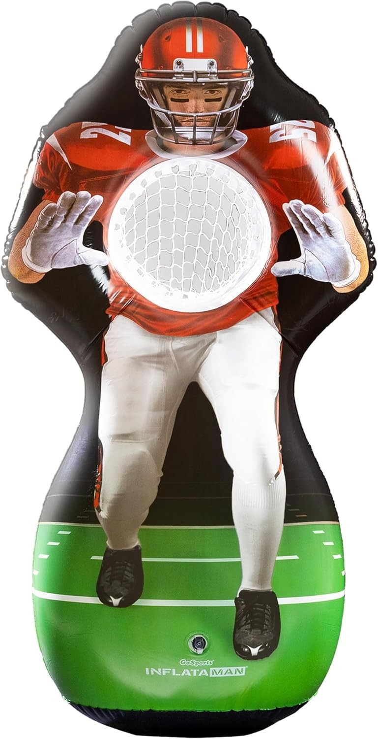 Inflatable Inflataman Football Challenge – 4 Rubber Balls & Scoreboard Included