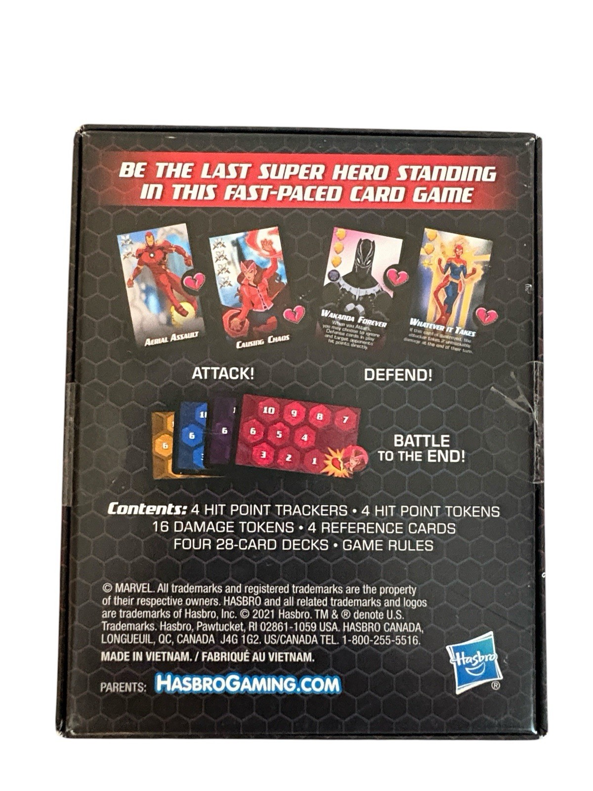 Marvel Mayhem Card Game Hasbro Superhero Battle for 2 to 4 Players Ages 8+ NEW
