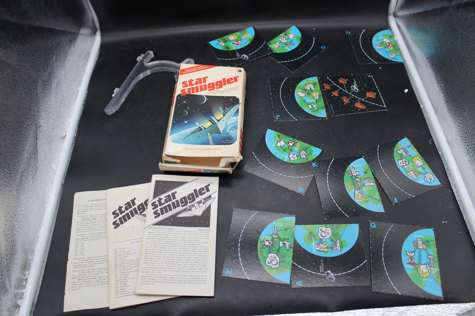 Star Smuggler Solitaire Tabletop RPG Dwarfstar Games 1982 missing Counters