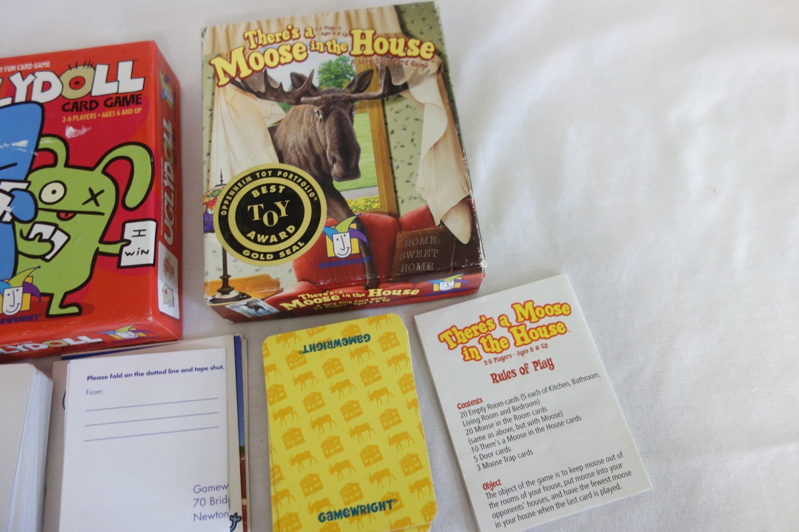 GameWright Small Box Lot of 3: Uglydoll, Loot, Moose in the House 100% Complete