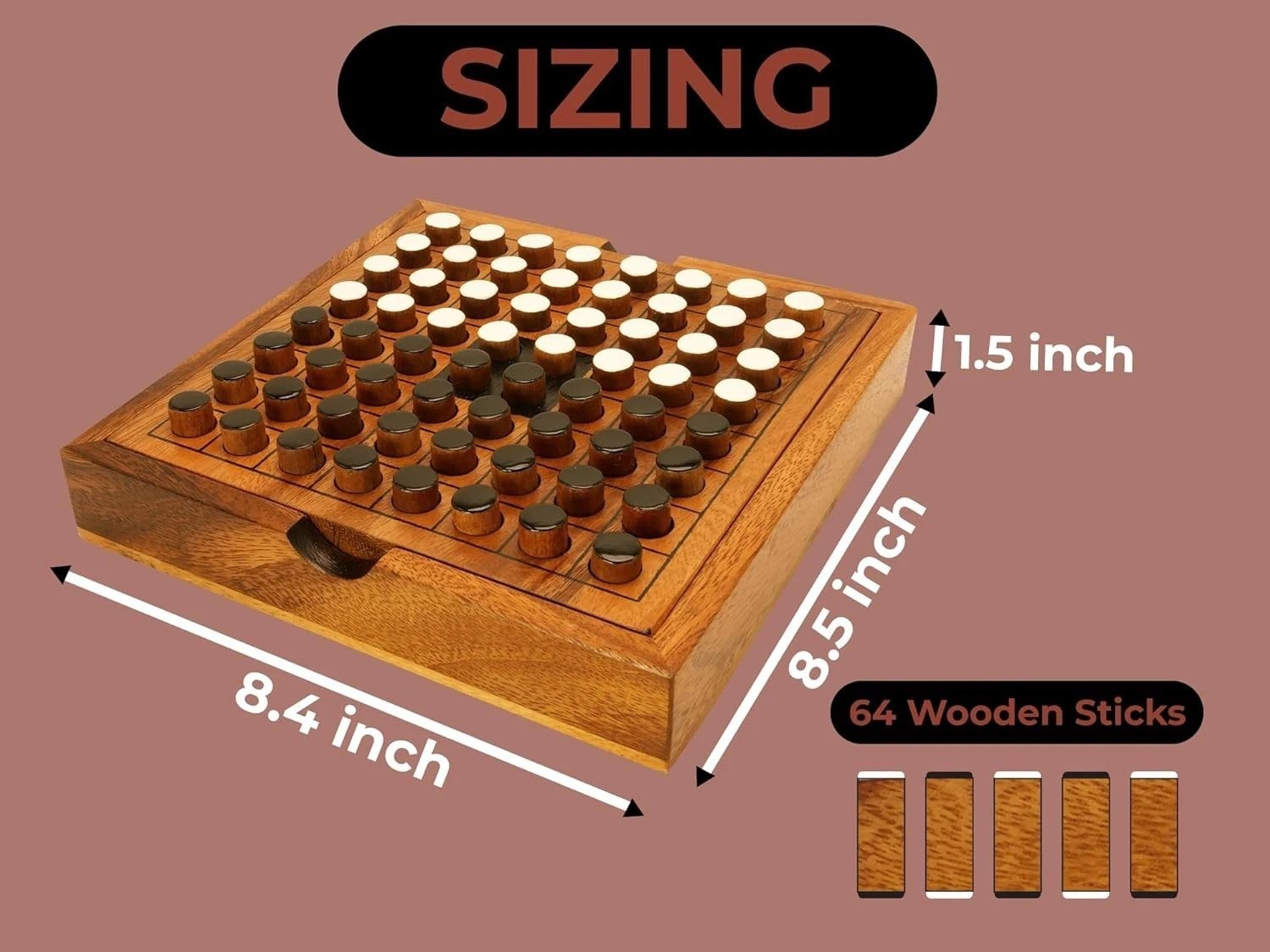 Wooden Othello Board Game – Stylish Decor and Educational Strategy for Families