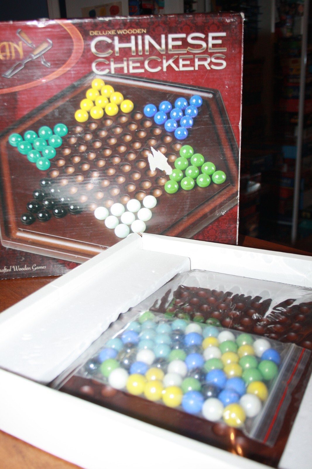 Artisan Games Deluxe Wooden Mahogany Chinese Checkers – Excalibur 2011