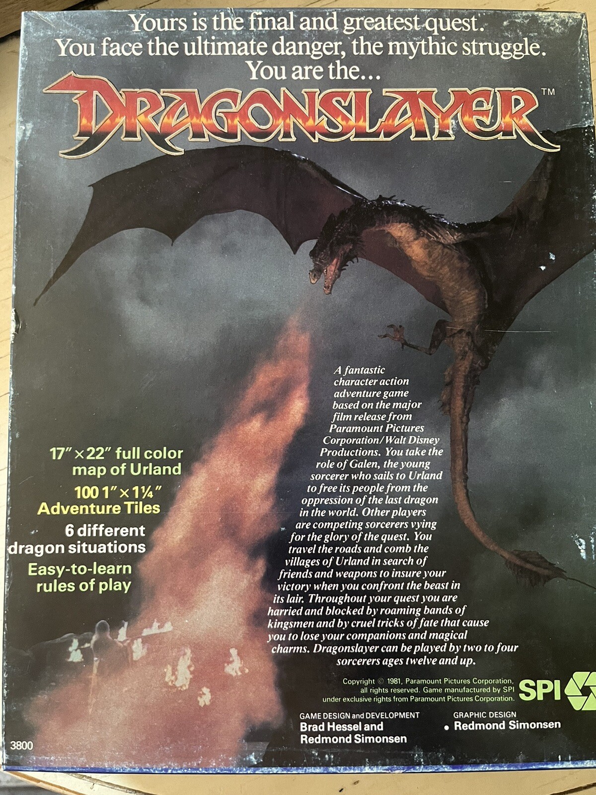dragonslayer board game