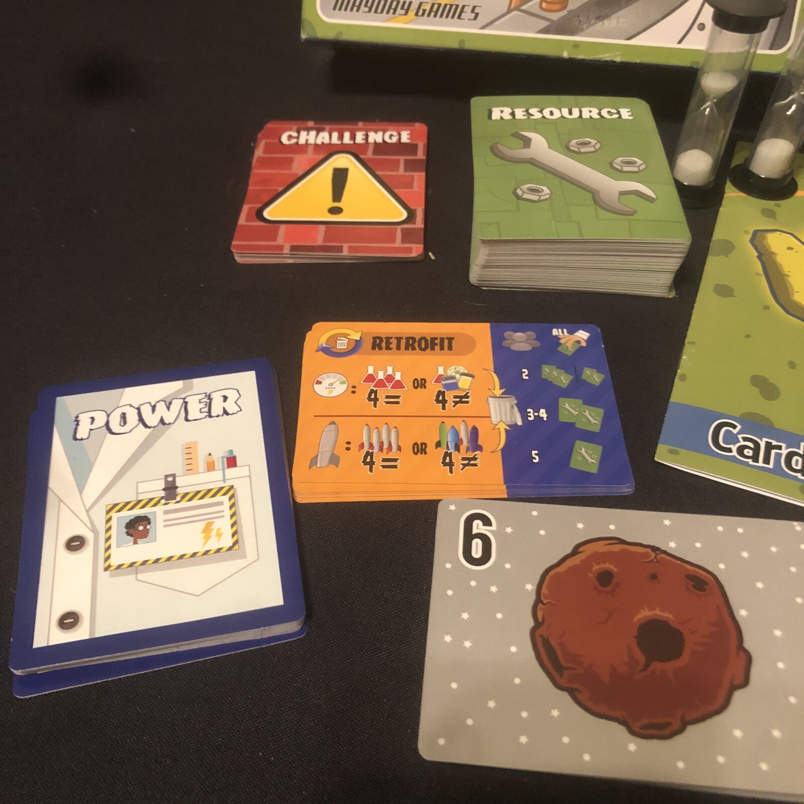 Meteor Card Game – Mayday Games By Mike Young For Kickstarter COMPLETE EUC
